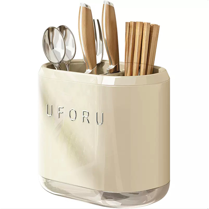 优勤（YOUQIN） JR-BGKL(TMJSP)-NYB 筷子收纳盒13.5*14.8*10.1cm 壁挂式筷子笼一体收纳 奶油白（单位：个）