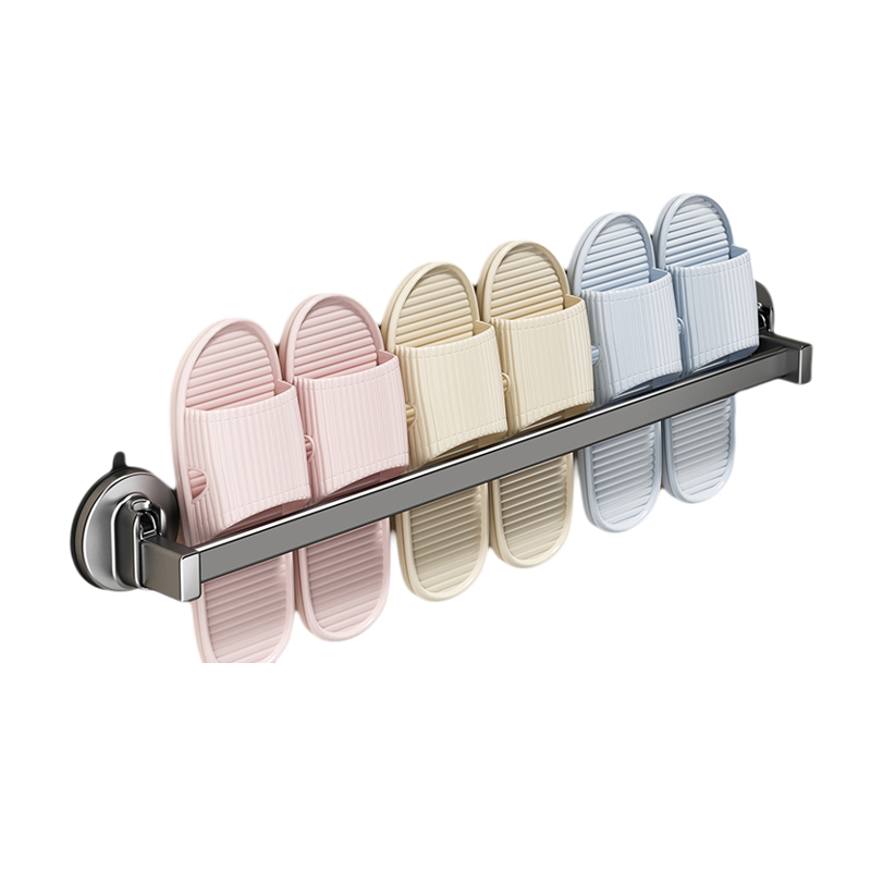 优勤（YOUQIN） JR-A7124XPDG70CM-QHS 70*5.7*6cm 吸盘三人拖鞋架免打孔 枪灰色（单位：个）