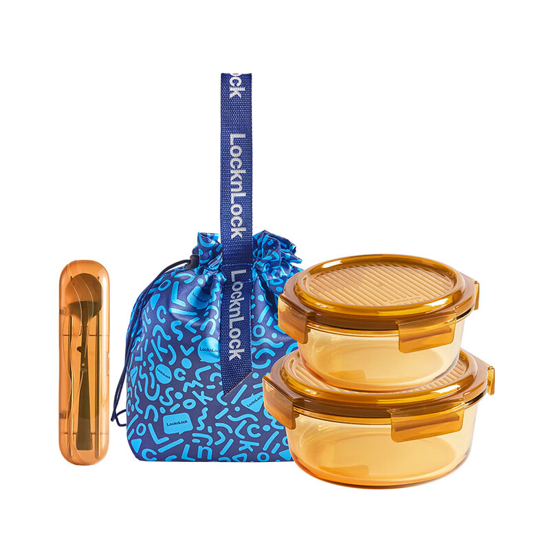 乐扣乐扣（LOCK&LOCK） LCB228FU 四件套 莱茵灵动保鲜盒套装 混色（单位：套）