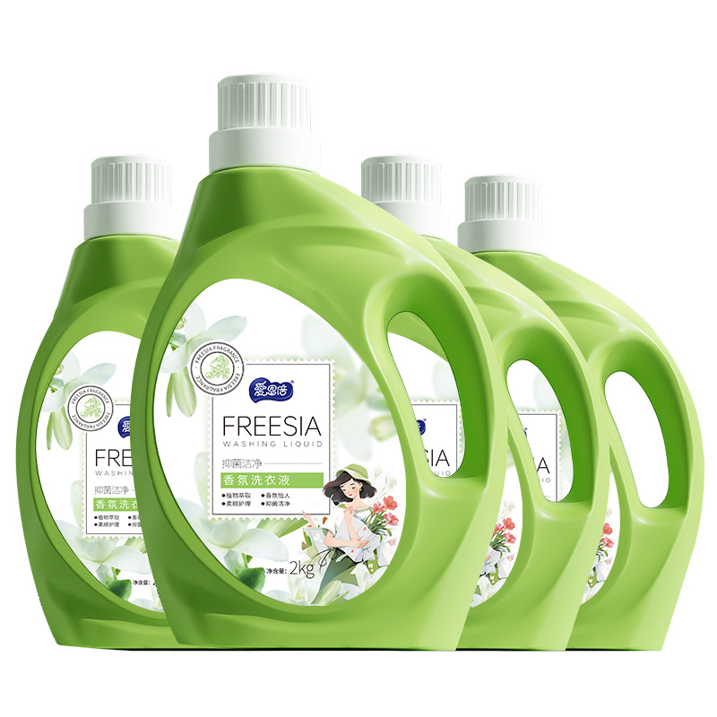 爱恩倍 4YDS-ANB412L 香氛洗衣液2kg*4桶 抑菌香氛洗衣液 松石绿（单位：组）