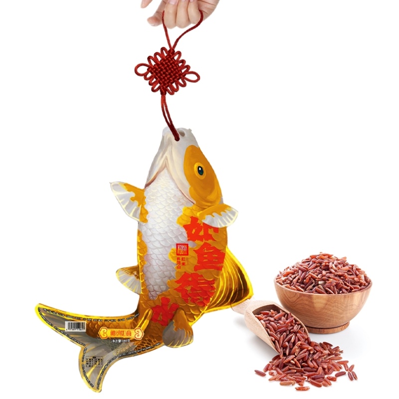 礼颂如意 LC313 888克*1条 如鱼得水红米杂粮 金色（单位：条）