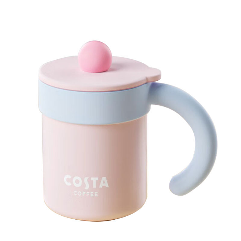 COSTA CDBW24078-PK 400ml陶瓷内胆 桌面手持保温杯 粉色（单位：个）