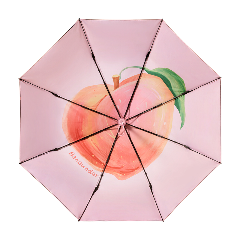 蕉下（beneunder） BM397 三折伞 三折倍护黑胶防晒伞 桃桃乌龙（单位：把）