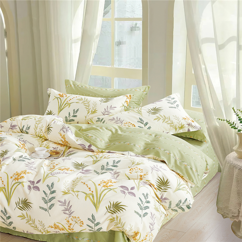 紫罗兰/VIOLET 13232花草相依 200*230cm 全棉斜纹四件套 浅橙色（单位：套）