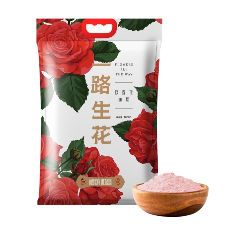 礼颂如意 LB212 1千克*1袋 一路生花D款面粉 红色（单位：袋）