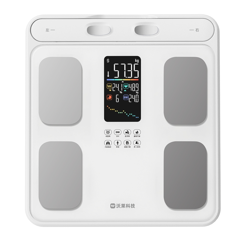 沃莱（ICOMON） FG2415LB 5-180kg 沃莱八电极智能体脂秤 银色（单位：个）