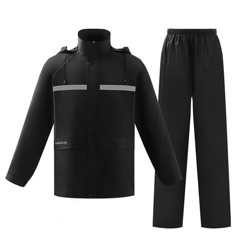 天堂 TRS056 XXL 户外雨衣雨披单人分体 黑色（单位：套）