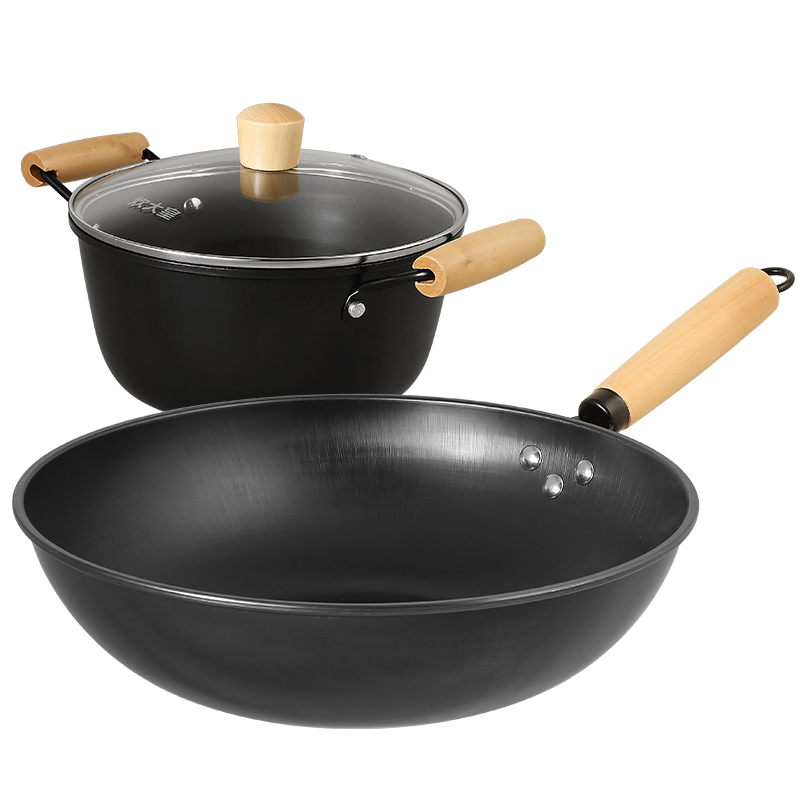 炊大皇 TZ02CR 32cm/22cm 炽饪两件套  曜石黑（单位：套）