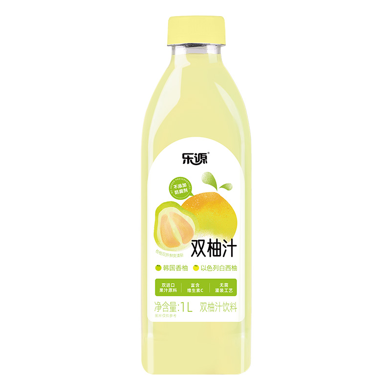 乐源 双柚汁 1L*2瓶 鲜爽清新 奶茶杏（单位：组）
