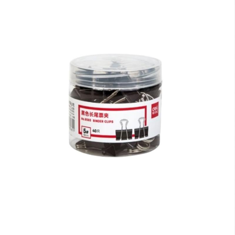 得力(deli) 8565 40只19mm 票夹 黑色（单位：筒）