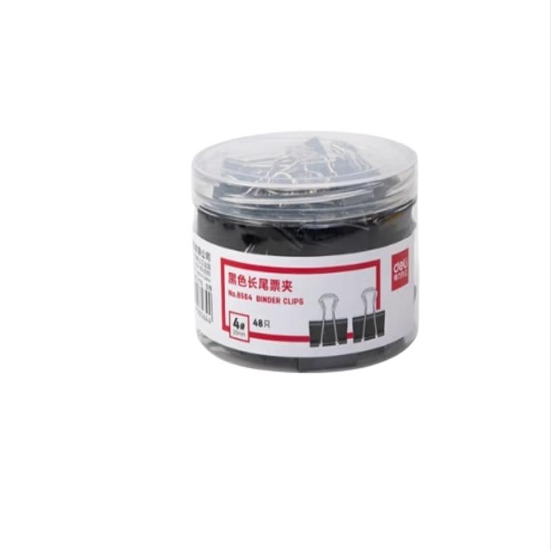 得力(deli) 8564 48只25mm 票夹 黑色（单位：筒）