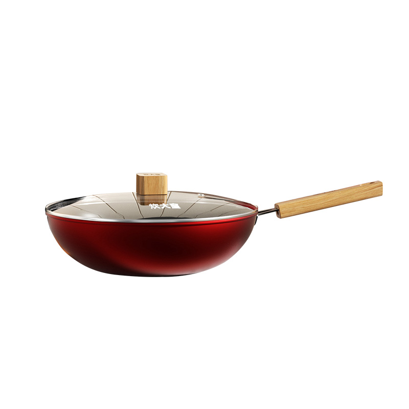 炊大皇 CDH-GTD215 32cm 炒锅 红色（单位：个）