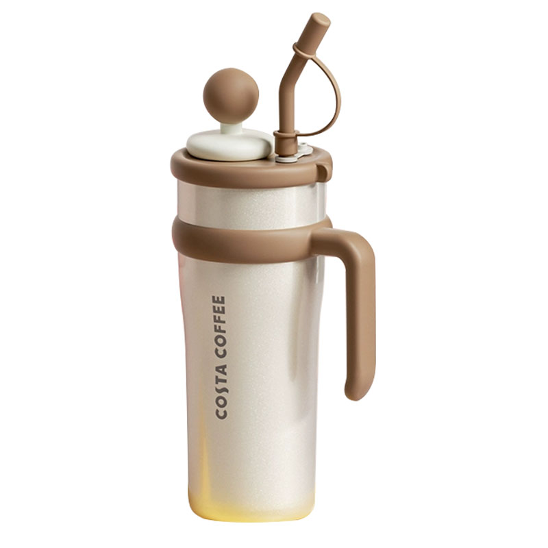 COSTA CDBW24076-WH 圆球款900ml 巨无霸小号保温杯  可可燕麦（单位：个）