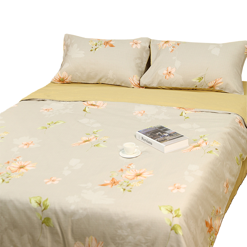 洁丽雅（Grace） CP1582亚恒 四件套 亚恒纯棉床品四件套 2.0米 黄色（单位：套）