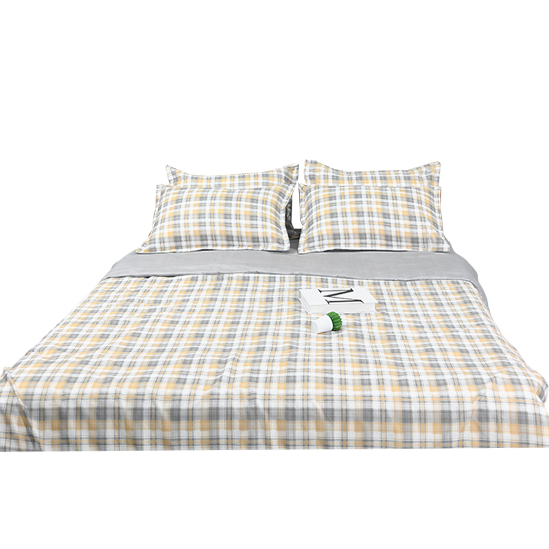 洁丽雅（Grace） CP1460彩绘格 四件套 彩绘格床品四件套 1.8米 混色（单位：套）