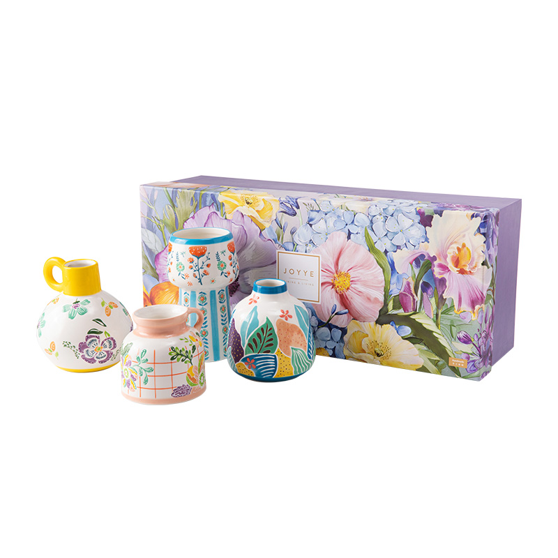 JOYYE 精致小花器 套4旅绘丛林花瓶套装 花瓶*4 混色（单位：套）