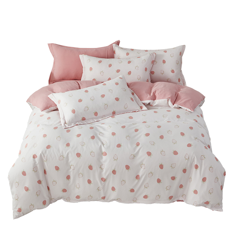 恒源祥 HYX453TJ 1.5-1.8米床 A类抗菌磨毛四件套 被套:200x230cm 草莓甜心（单位：套）