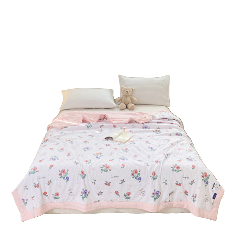 洁丽雅（Grace） JLY-1004 200*230cm 枝蔓水洗棉被 200x230cm 粉白（单位：床）