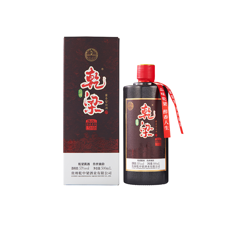 乾梁 三十年窖藏 酱香型白酒 500ml*6瓶 咖啡色（单位：箱）
