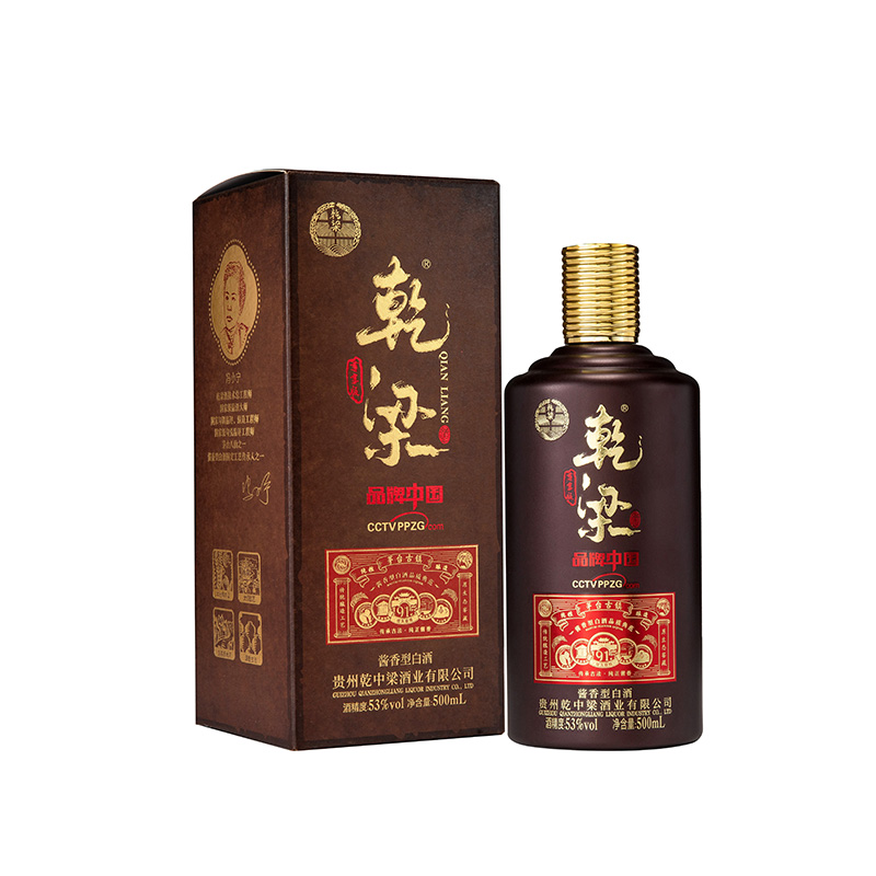 乾梁 尊享53度酱香型白酒 品牌中国 500ml*6/箱 咖啡色（单位：箱）
