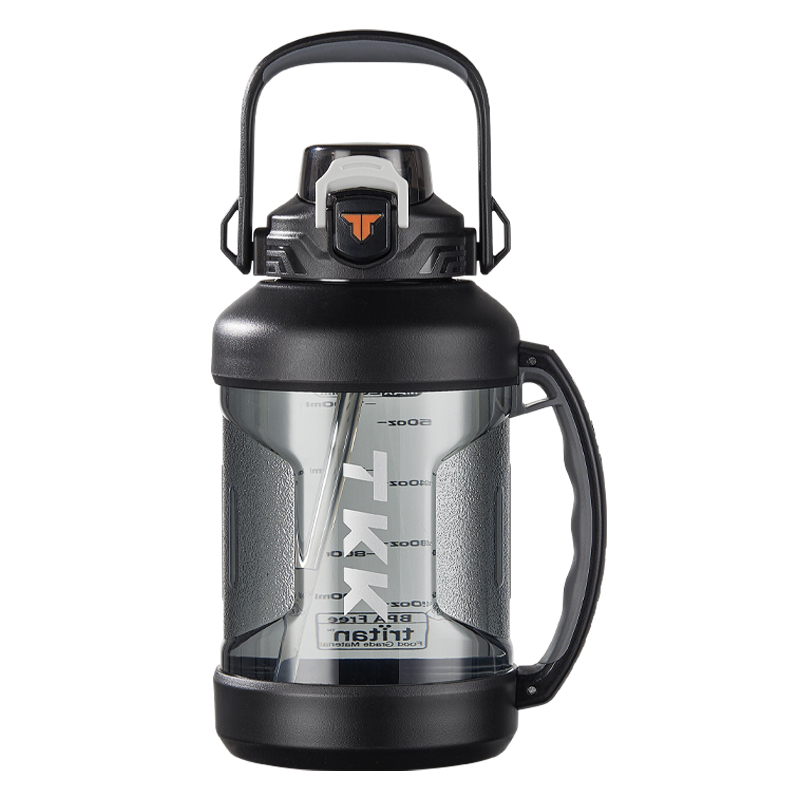 TKK 撼路者大容量运动水杯 TKK1028 2000ml 黑色（单位：个）