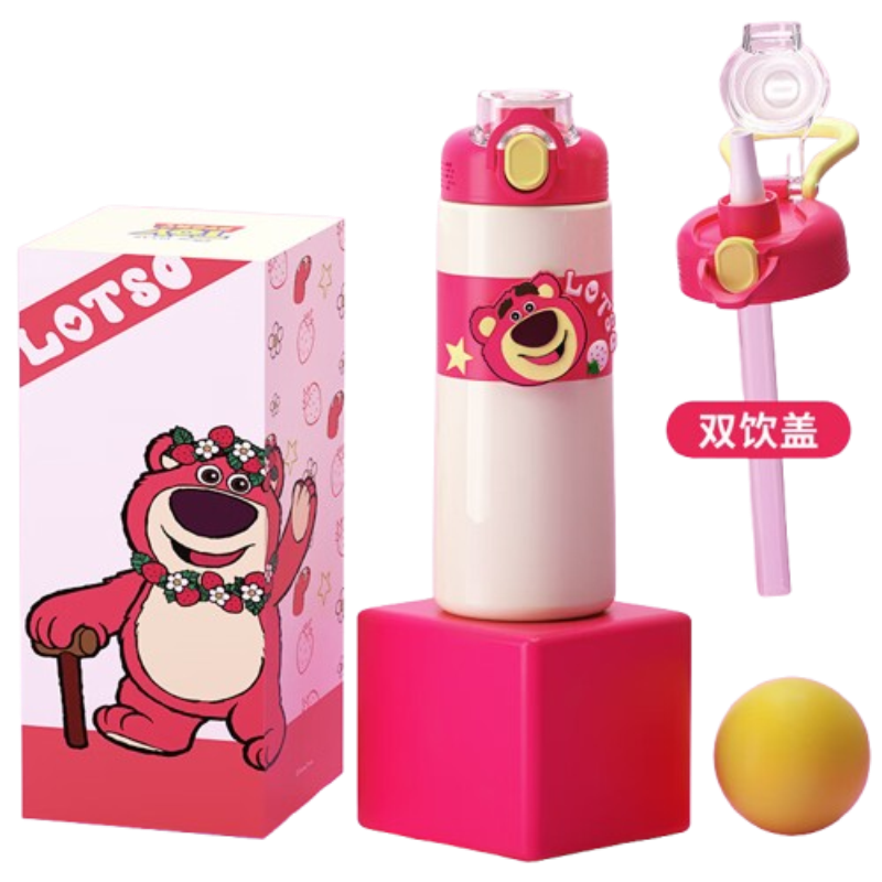 迪士尼（Disney） 草莓熊HM3480L 570ml 儿童保温杯直饮水杯 红色（单位：个）