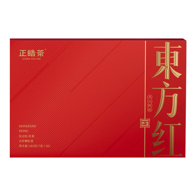 正皓茶 东方红 红茶 182g 大叶种红茶 红色（单位：盒）