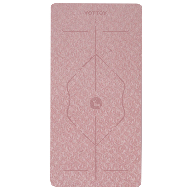 YOTTOY 体位线系列单色瑜伽垫90cm ATPEFS185907 7mm  珊瑚粉（单位：条）