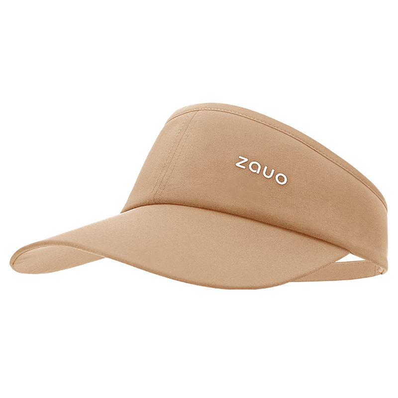 zauo 防晒空顶 跑步帽 适合头围约54-60CM 卡其色（单位：顶）
