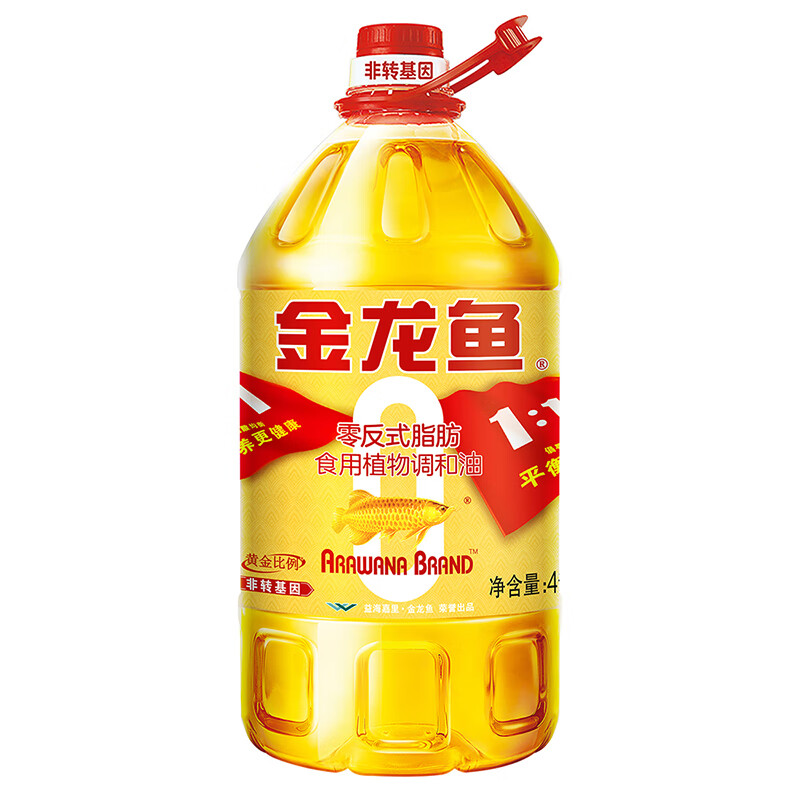 金龙鱼 黄金比例零反式脂肪 4L 食用油 黄色（单位：桶）
