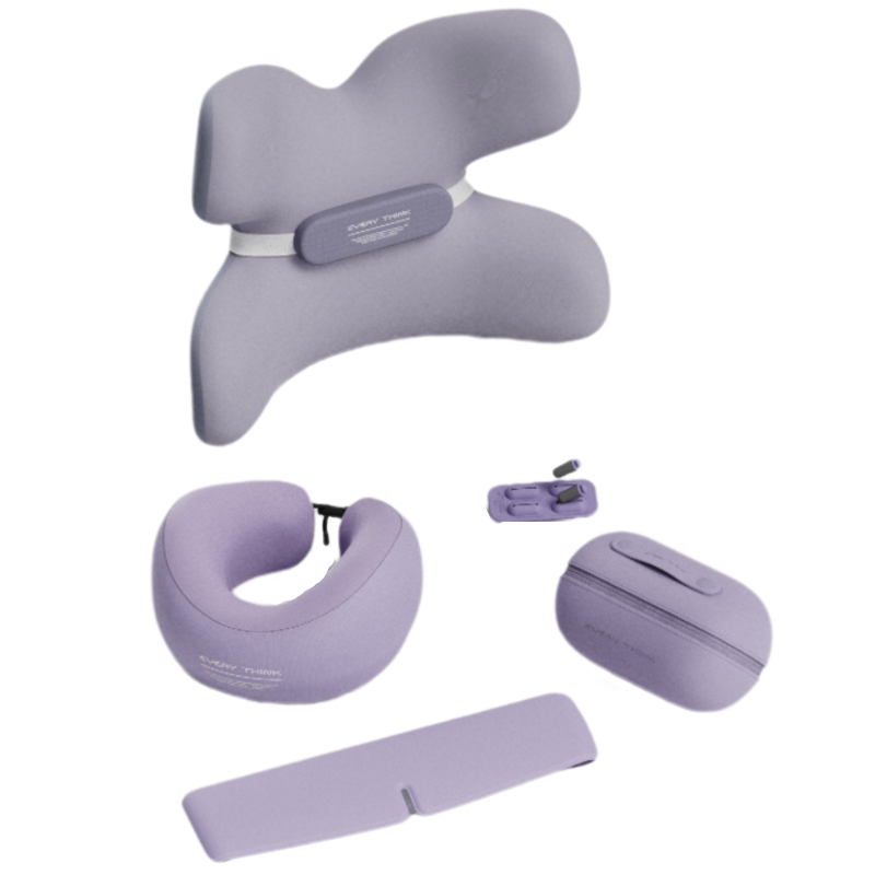 脑洞氛子（EVERYTHINK） 旅行办公护腰护颈套装 HS2+EV2 五件套*1组（腰靠+颈枕+眼罩+耳塞+收纳包） 混色（单位：组）