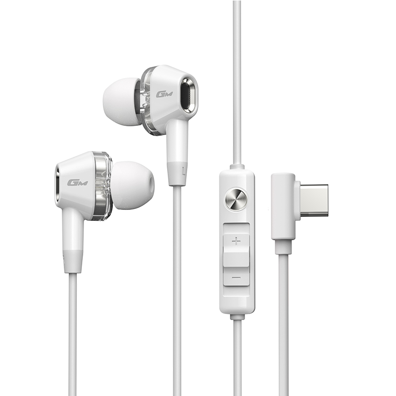 漫步者 GM400双擎Type-c接口 18g 入耳式有线耳机  白色（单位：副）