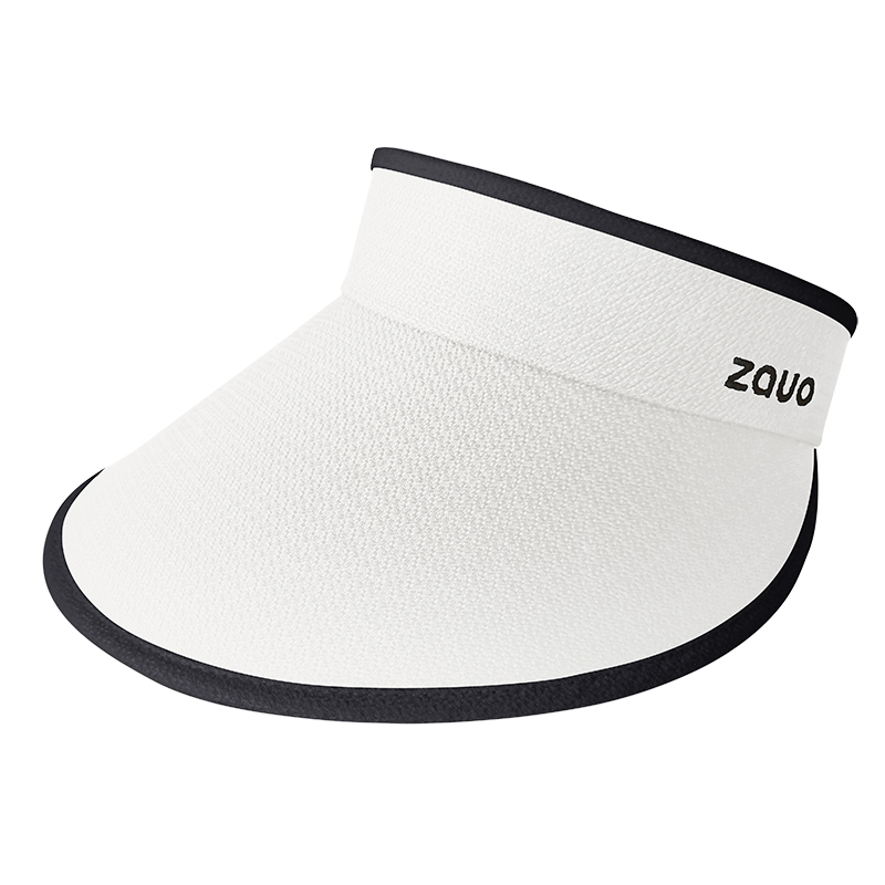 zauo 防晒空顶帽 罗马版 适合头围约54-60CM 白色（单位：顶）