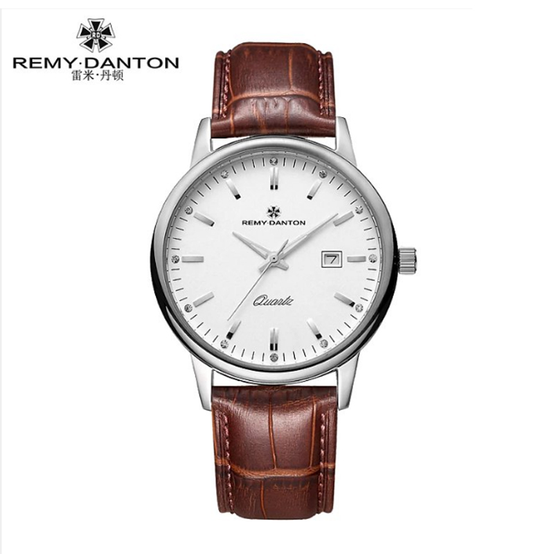 雷米丹顿 G312.01 表盘直径:40mm 真皮夜光石英男表  白面棕色带（单位：块）