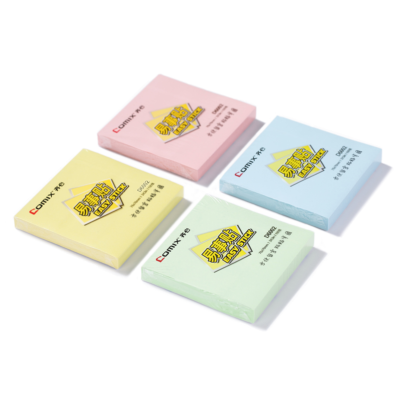 齐心（COMIX） 办公必备系列便签 D6002 12本 混色（单位：套）