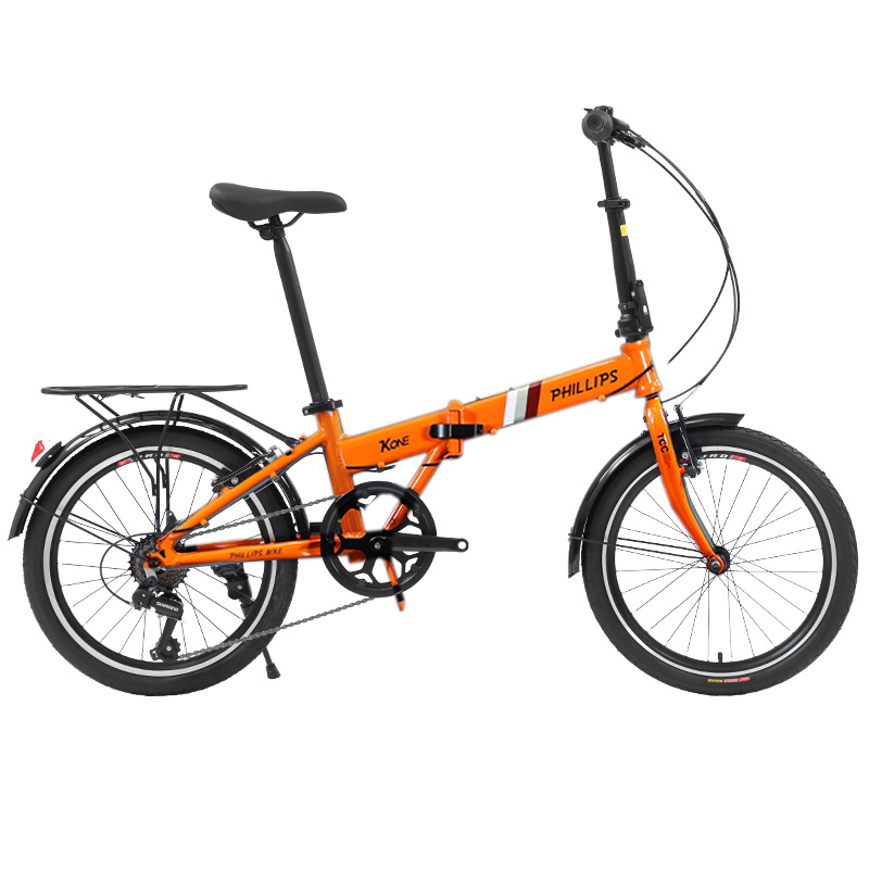 菲利普（PHILLIPS） KONE 20寸禧玛诺7速 折叠自行车  活力橙（免安装）（单位：辆）
