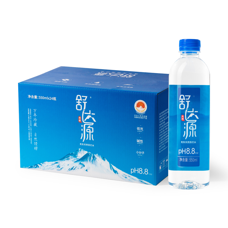 舒达源 克东天然苏打水 550ml*24瓶/箱 天然弱碱性口感柔和 混色（单位：箱）