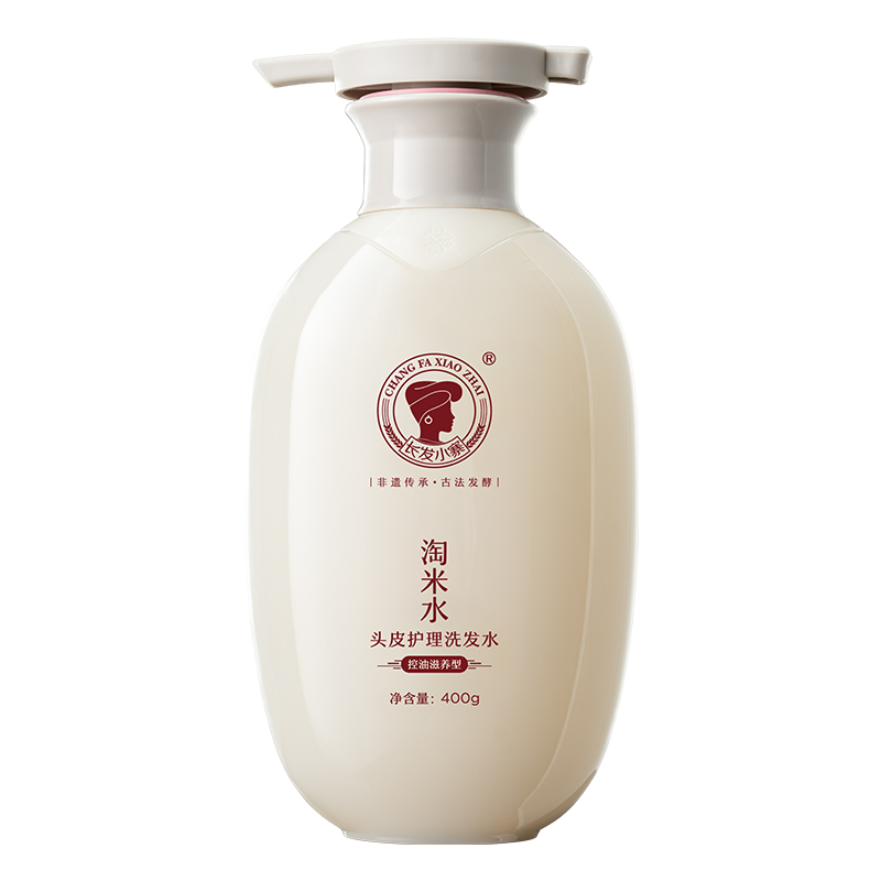 长发小寨 （控油滋养型） 400g 淘米水头皮护理洗发水  白色（单位：瓶）