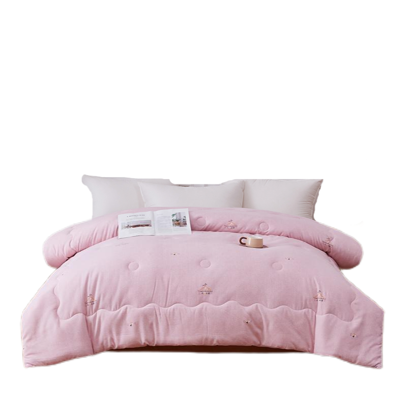 安娜艾莎（ANNA AISHER） 生态澳棉保暖大豆被   印花款 200*230cm 粉色（单位：床）