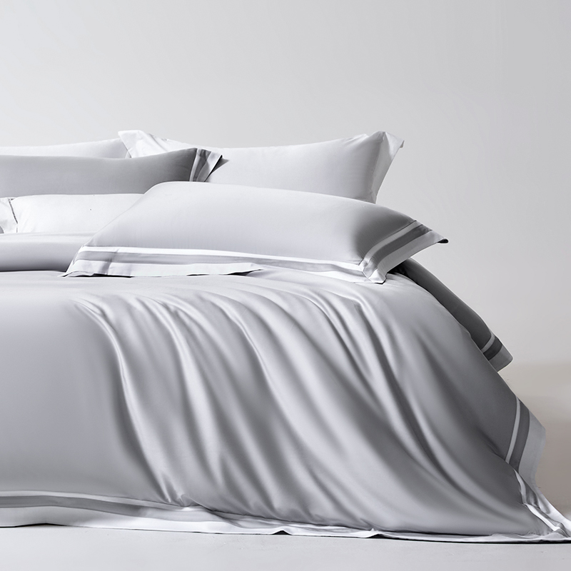 泰嗨 奥地利兰精天丝四件套床笠款 THSJT-25-021 被套200cm*230cm 1.5米床可用 烟峦灰（单位：套）