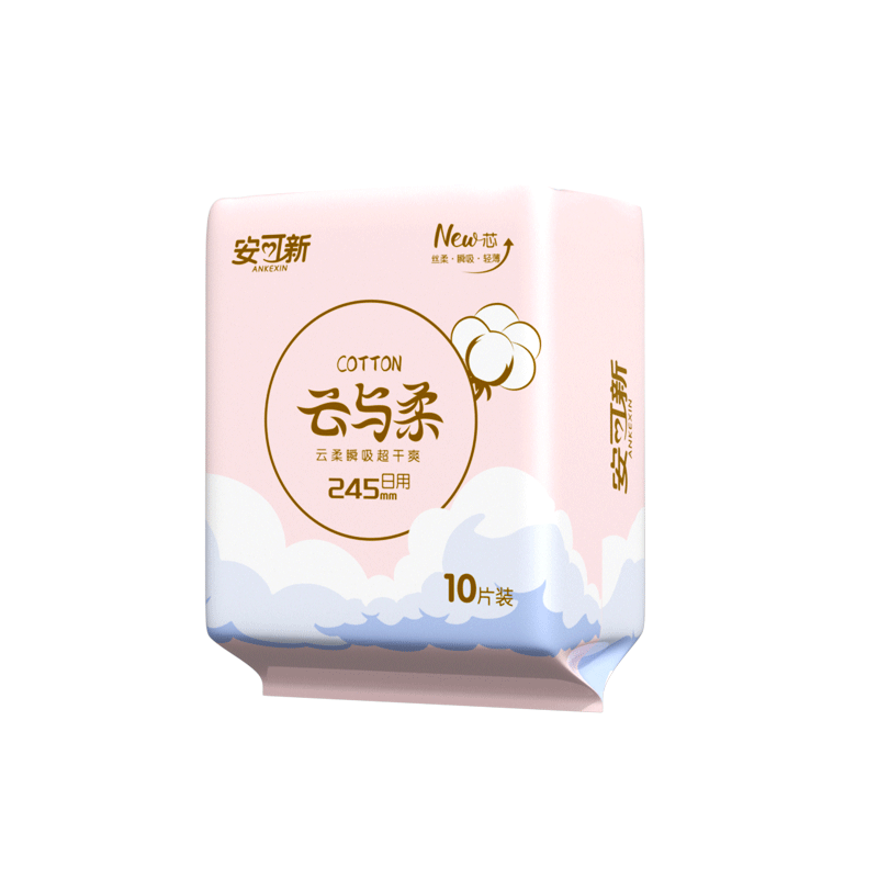 安可新 透气绵柔防漏卫生巾 AKX-6347-3 245日用卫生巾10片*3包 混色（单位：组）