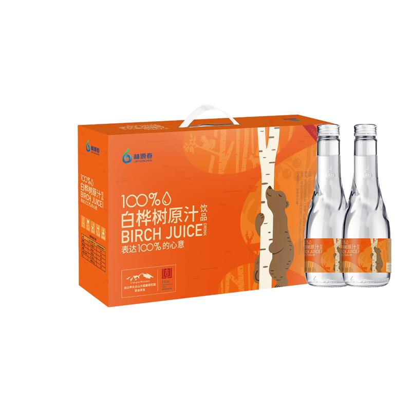 林源春 白桦树汁100%NFC原汁 原液 300ml*5 橙色（单位：箱）