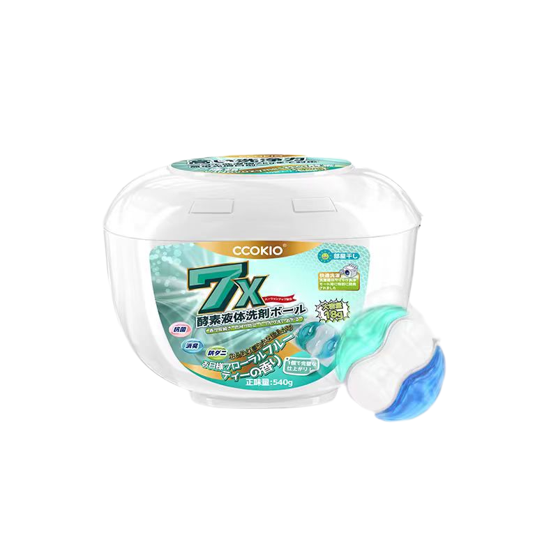 酷优客（CCOKIO） 7X酵素洗衣凝珠 阳光果香 30颗*4盒 绿色（单位：组）