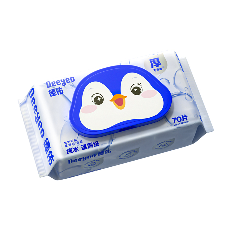 德佑 纯水湿厕纸 2001DYFP157R06 70片*6包 水蓝色（单位：组）