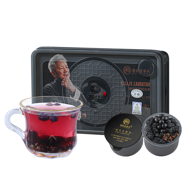 谷记老谷头 五黑汤 810g 30罐 悦发茶 黑色（单位：盒）