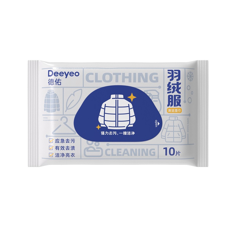 德佑 羽绒服湿巾 2007DYWP240 10片*8包 白色（单位：组）
