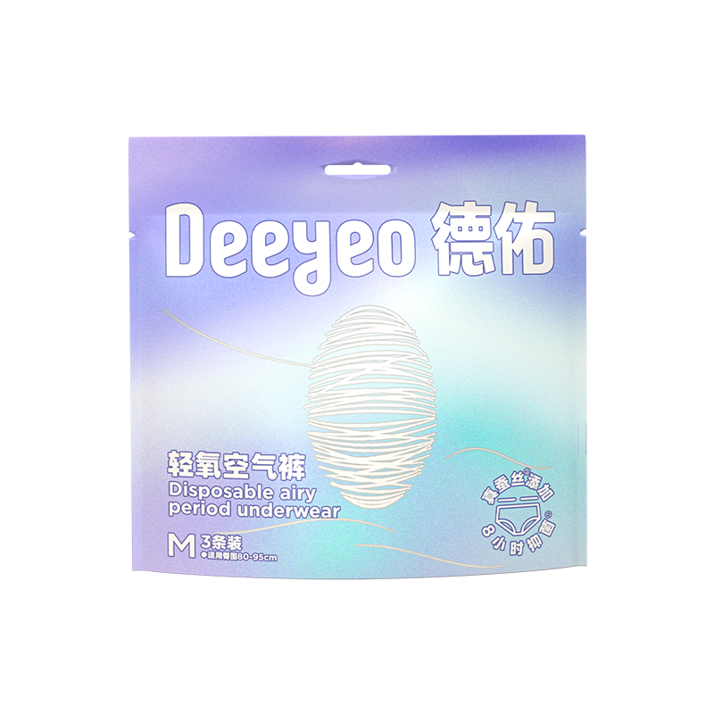 德佑 轻氧空气女性卫生裤 2001DYTP041R03 M码3片*3包 婴儿蓝（单位：组）