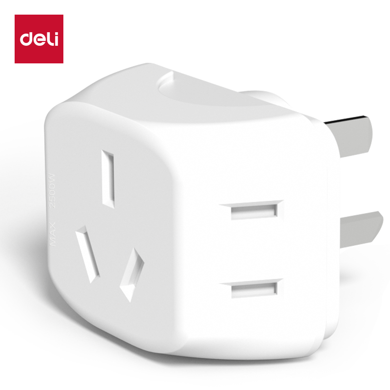 得力(deli) 转换器 LU5043 2组两插1组三插 白色（单位：个）