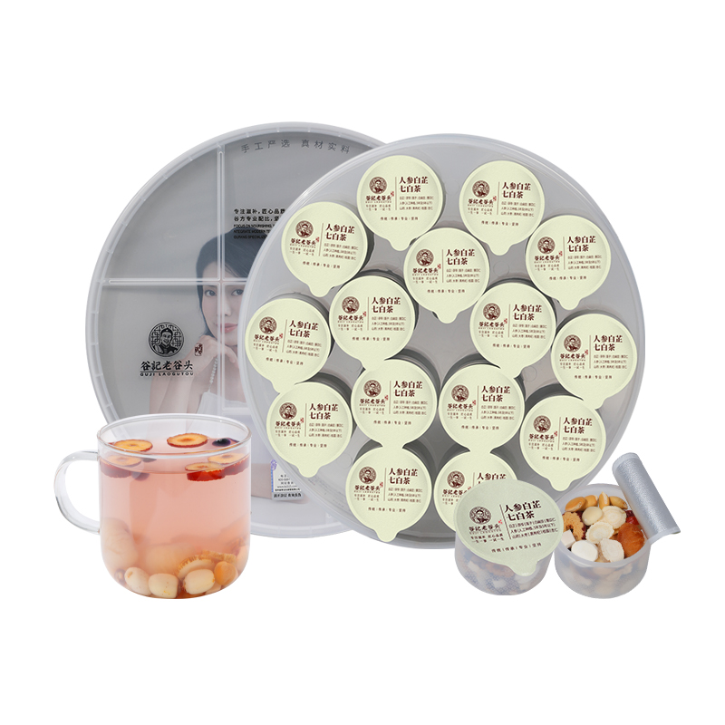 谷记老谷头 人参白芷七白茶 小罐养生 600g 白色（单位：盒）