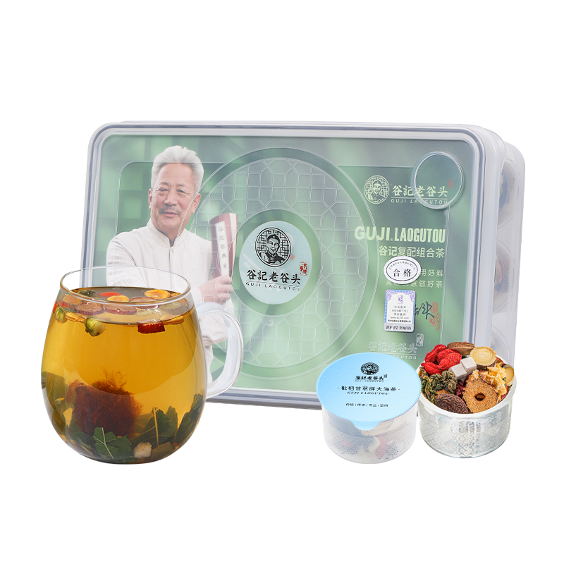 谷记老谷头 枇杷甘草胖大海茶 清润呼吸 450g 浅绿色（单位：盒）